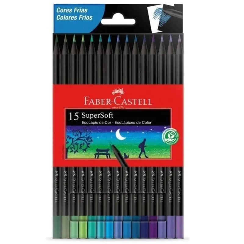 ECOLÃPIS SUPERSOFT 15 CORES FRIOS FSC*