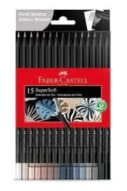 ECOLÃPIS SUPERSOFT 15 CORES NEUTRAS FABER CASTELL