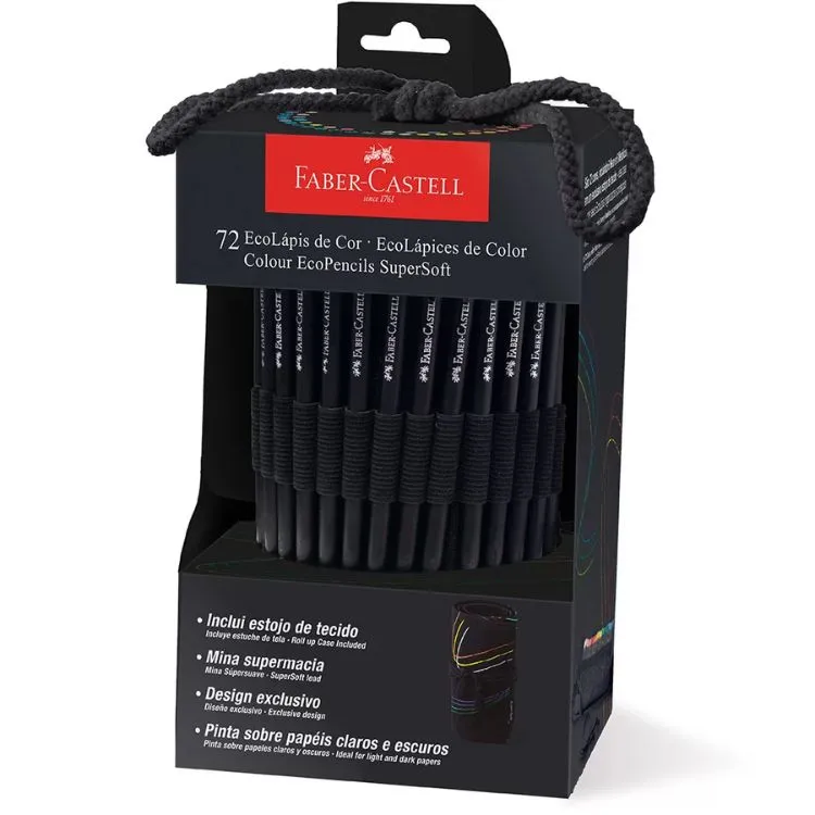 ESTOJO DE TECIDO SUPERSOFT 72 CORES FABER CASTELL