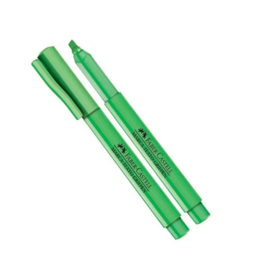 CANETA MARCA TEXTO VERDE  FABER CASTELL