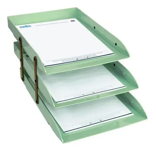 * CAIXA CORRESP. ARTICULAVEL TRIPLA VERDE PISTACHE DELLO