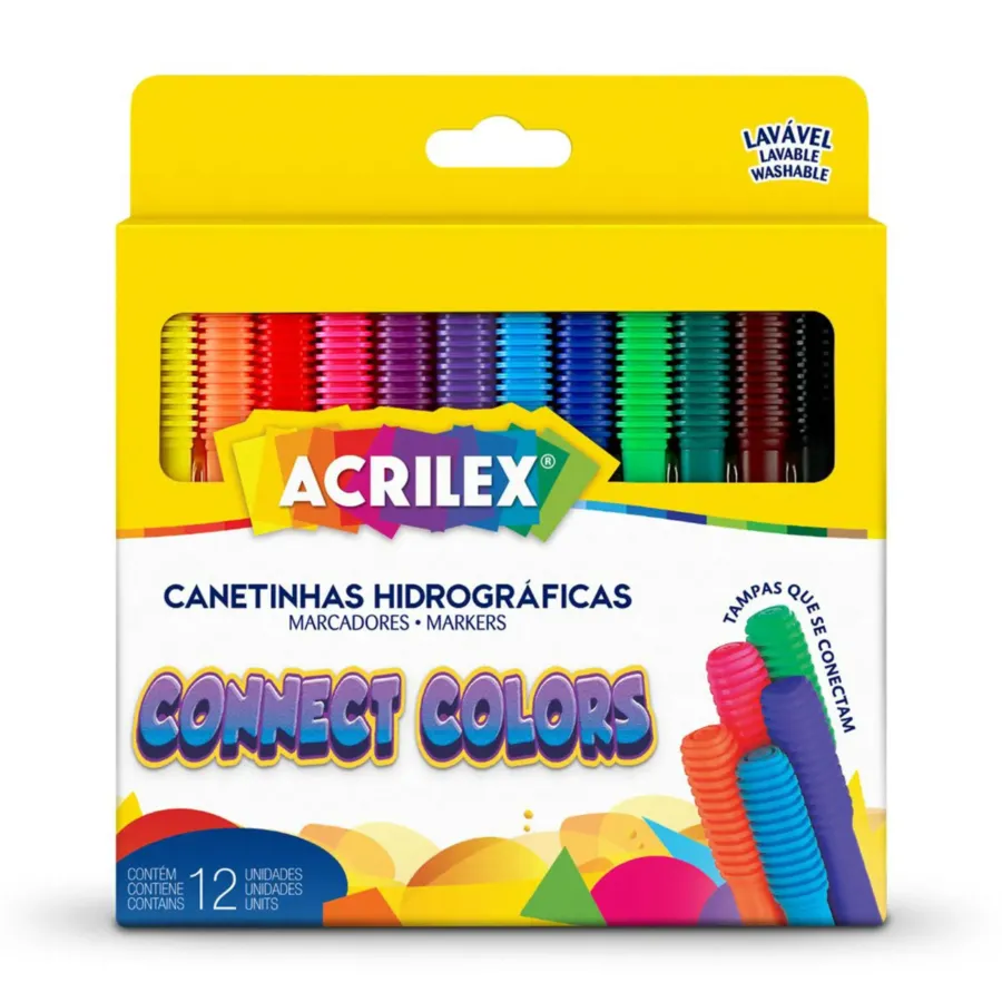 CANETINHAS CONNECT COLORS SEM  ACRILEX