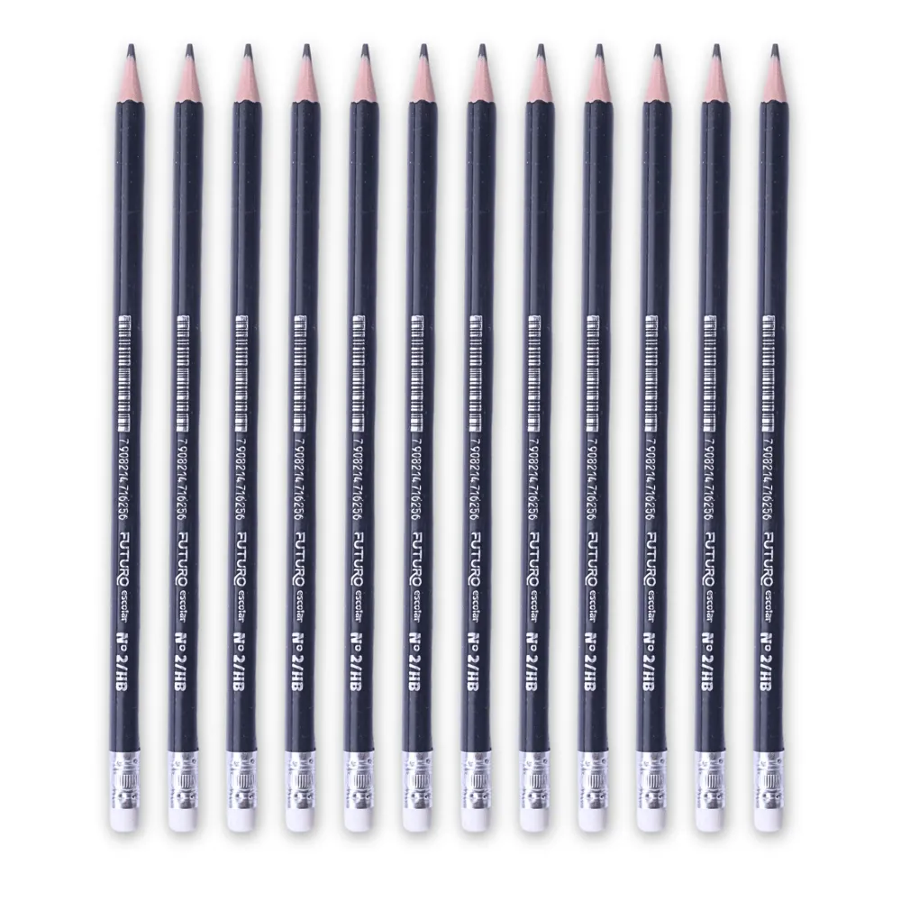 LAPIS HB GRAFITE SEXTAVADO C  BORRACHA FUTURO