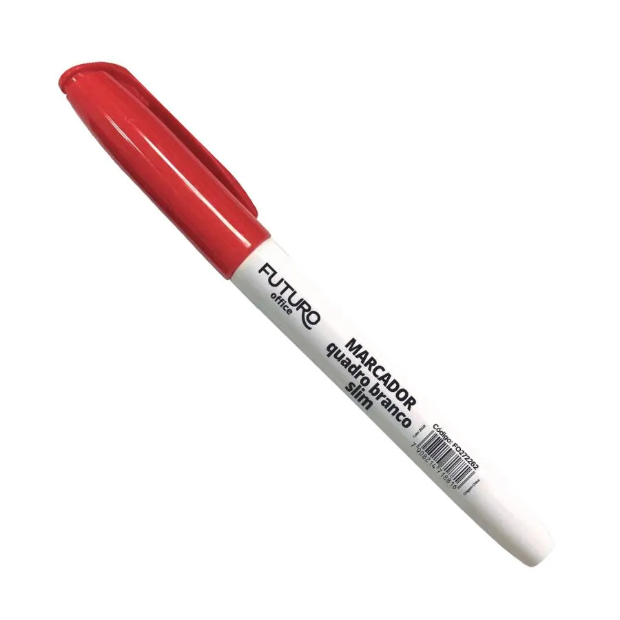 MARCADOR PARA QUADRO BRANCO SLIM VERMELHO FUTURO