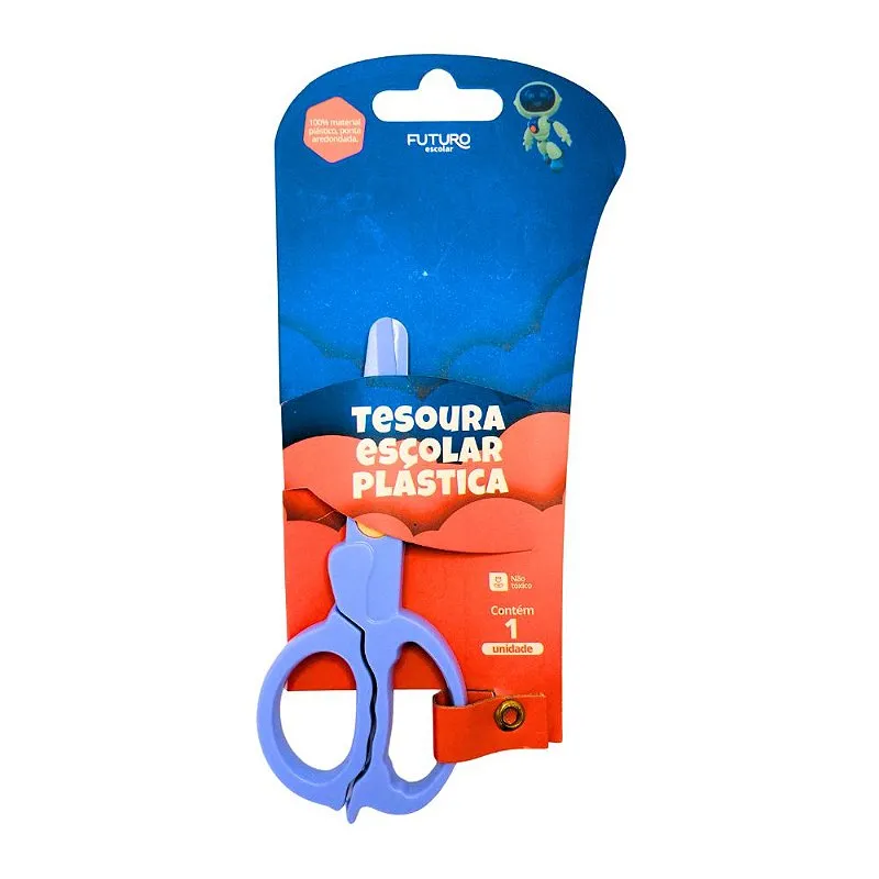 TESOURA ESCOLAR PLASTICA 13CM  FUTURO