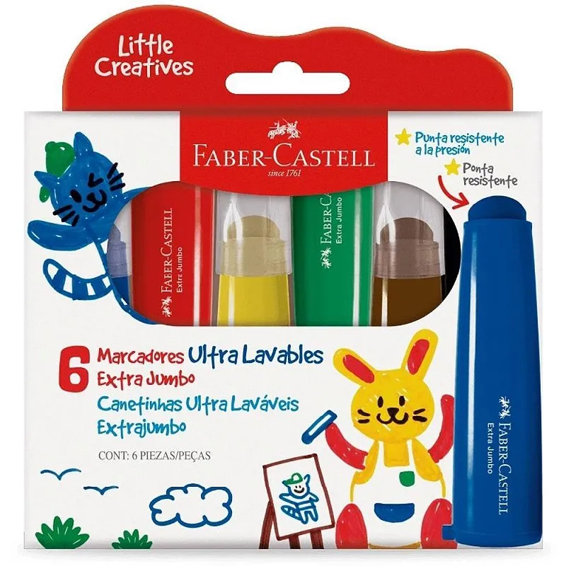 CANETINHAS EXTRAJUMBO L.CREATIVES  [Cód.:  FABER CASTELL