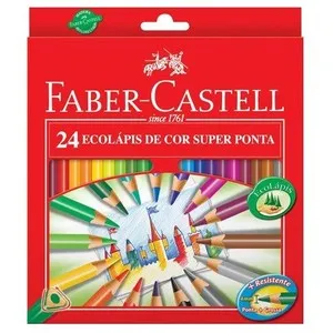 LAPIS DE COR ECOLAPIS DE COR SUPER PONTA - 24 CORES FABER CASTELL