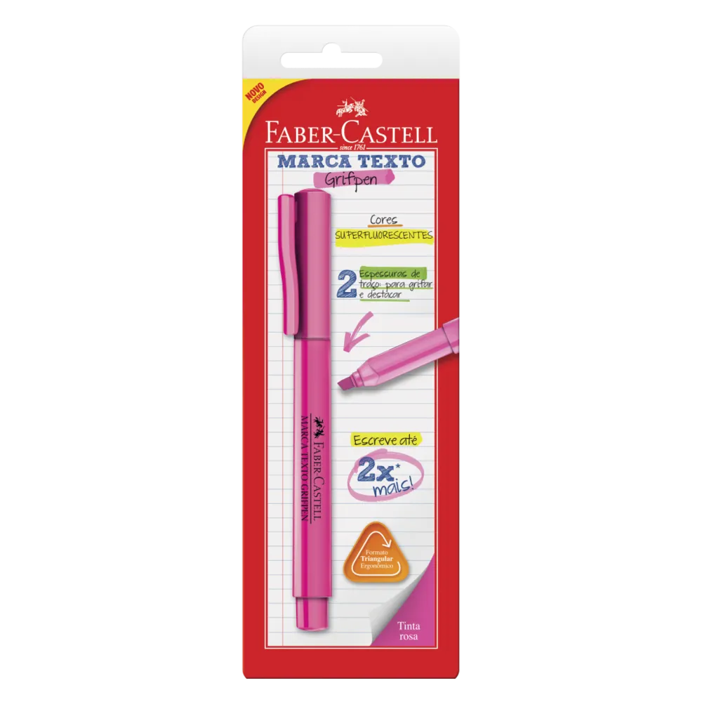 CANETA MARCA TEXTO ROSA -  FABER CASTELL