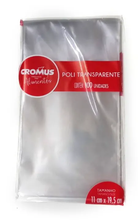 EMBALAGEM ALIMENTOS POLI SACO 11X19,5CM PCT C/100  CHIES