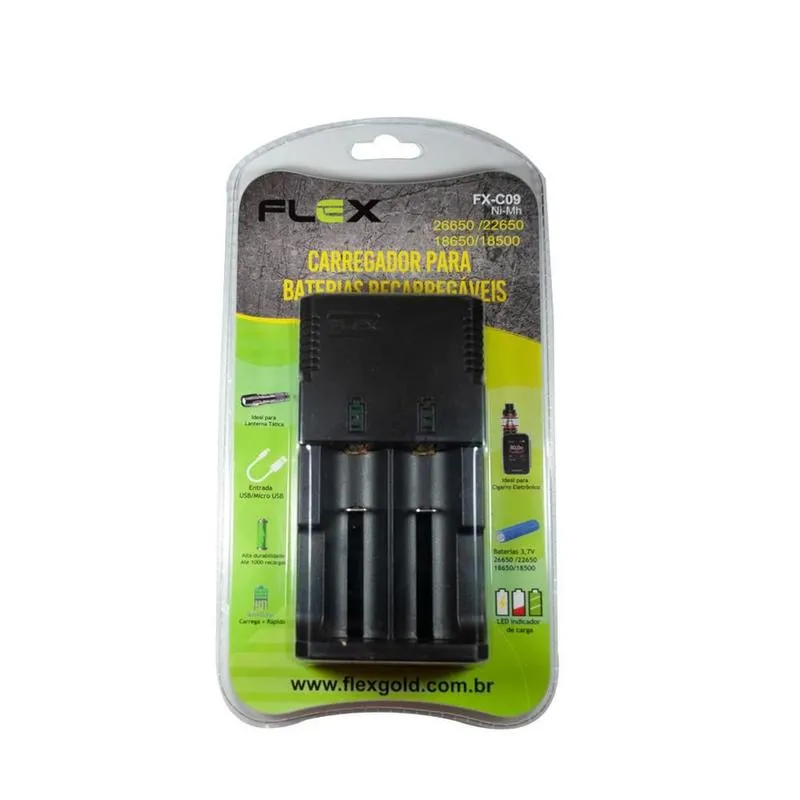 CARREGADOR DE PILHA - FX C.09 MODELO FLEX