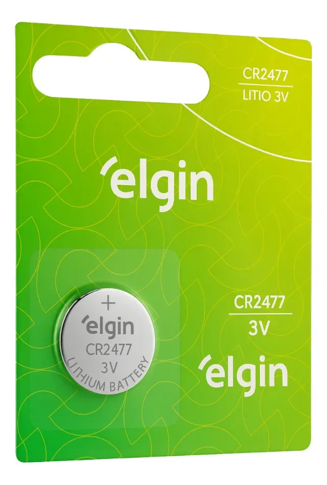PILHA BATERIA BOTAO CR2477 3V LITHIUM LR77 CT  - ELGIN