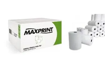 BOBINA TERMICA BRANCA 80MMX40M OJI CX C/30 BOB MAXPRINT