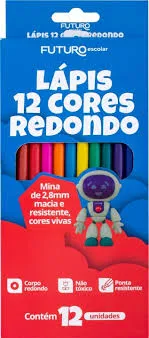 LAPIS 12 CORES MINI REDONDO FUTURO