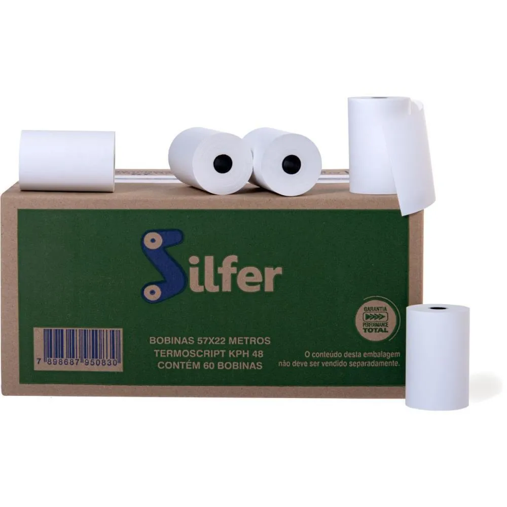 BOBINA TERMICA 48G 57X22M CX C60  UN SILFER
