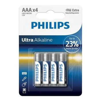 PILHA PHILIPS AAA ALCALINA C4