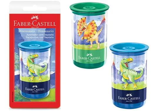 APONTADOR C/ DEPÓSITO-DINOSSAURO CARTELA FABER CASTELL