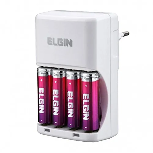 CARREGADOR DE PILHAS AA/AAA E BATERIA 9V P/TOMADA 46RSC3330000 ELGIN@