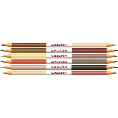 ECOLÁPIS CARAS&CORES 12 TONS DE PELEFABER CASTELL